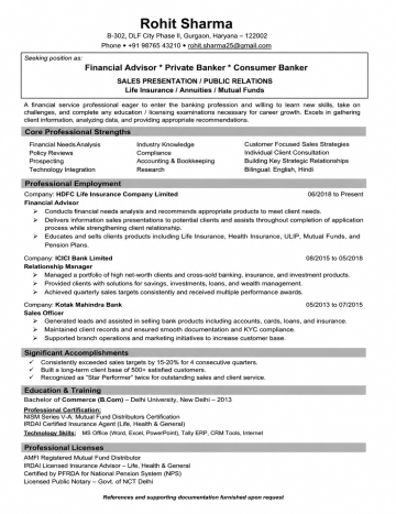 banking financial advisor resume template ats