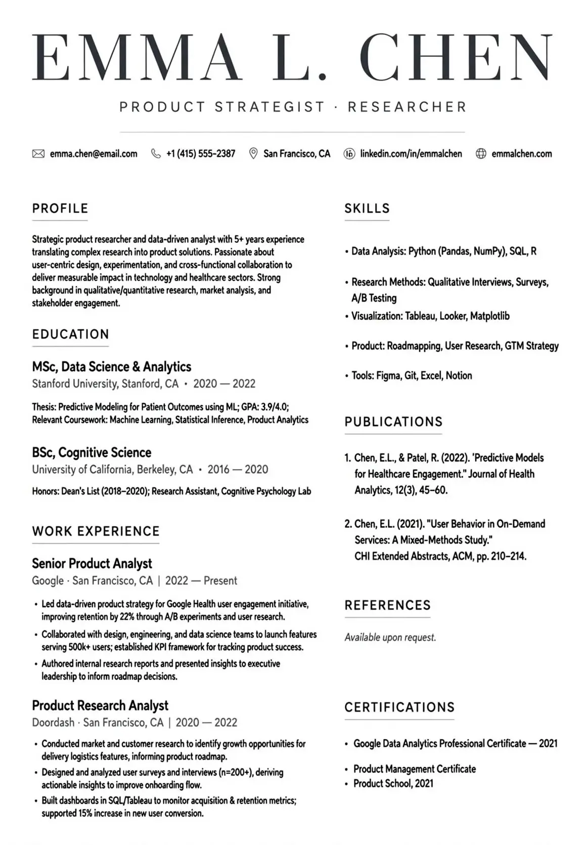 minimalist professional cv template free download curriculum vitae