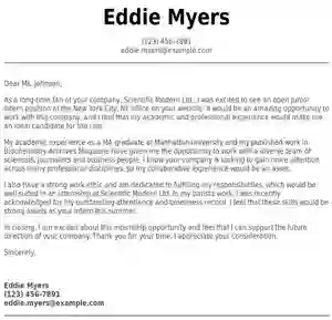 cover letter template 2 free