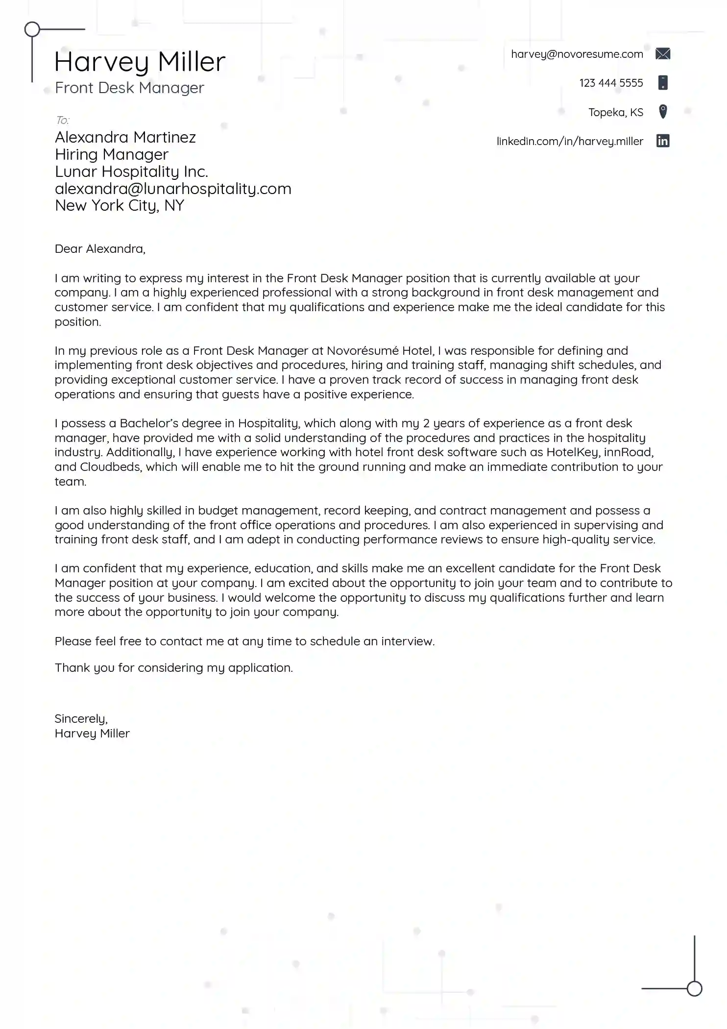 modern cover letter template free download