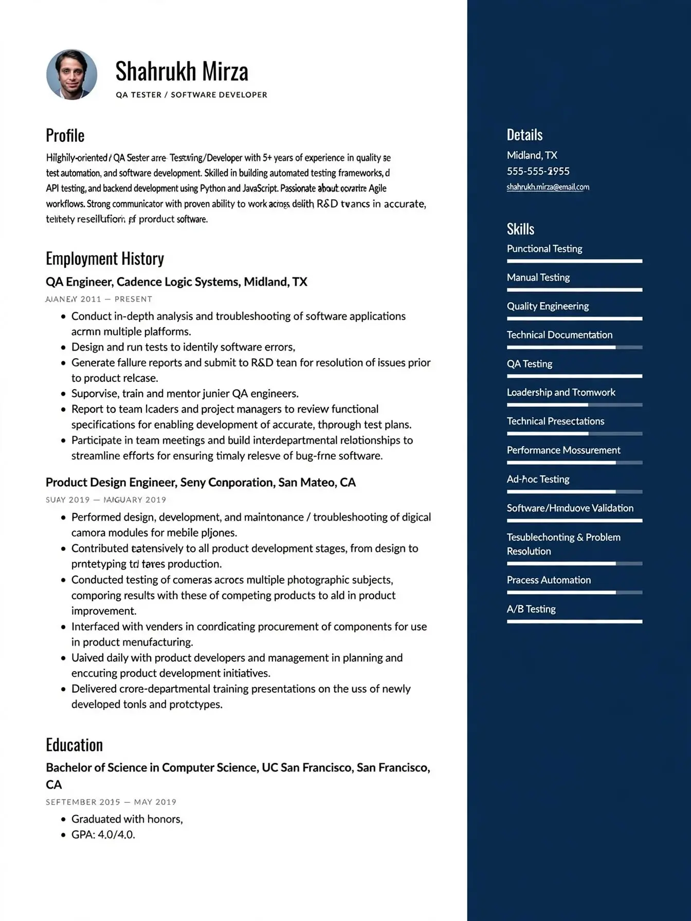 software developer timeline resume template free