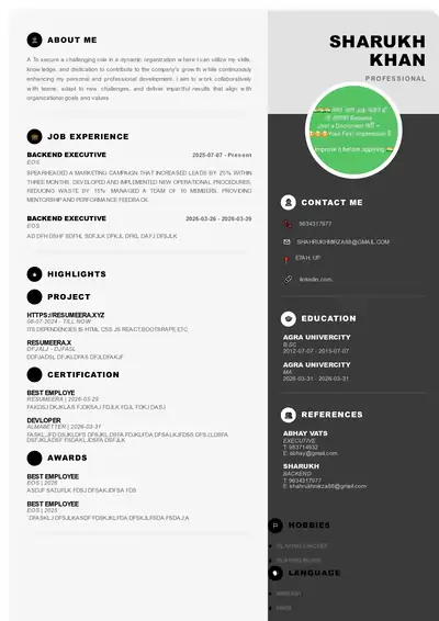 colorful resume design template free