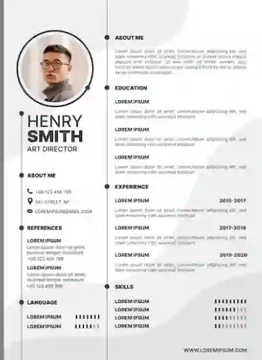 digital resume layout template free