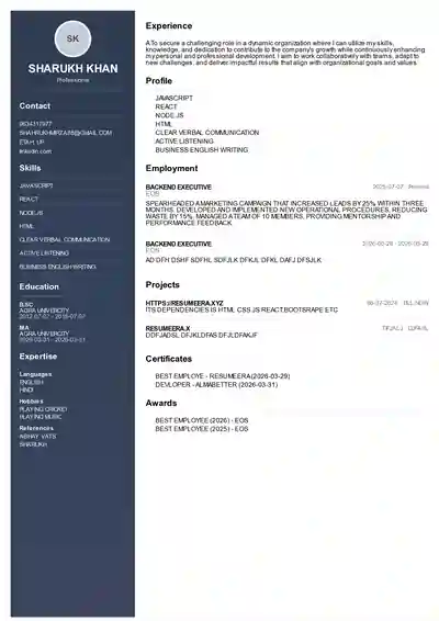 creative resume layout template free
