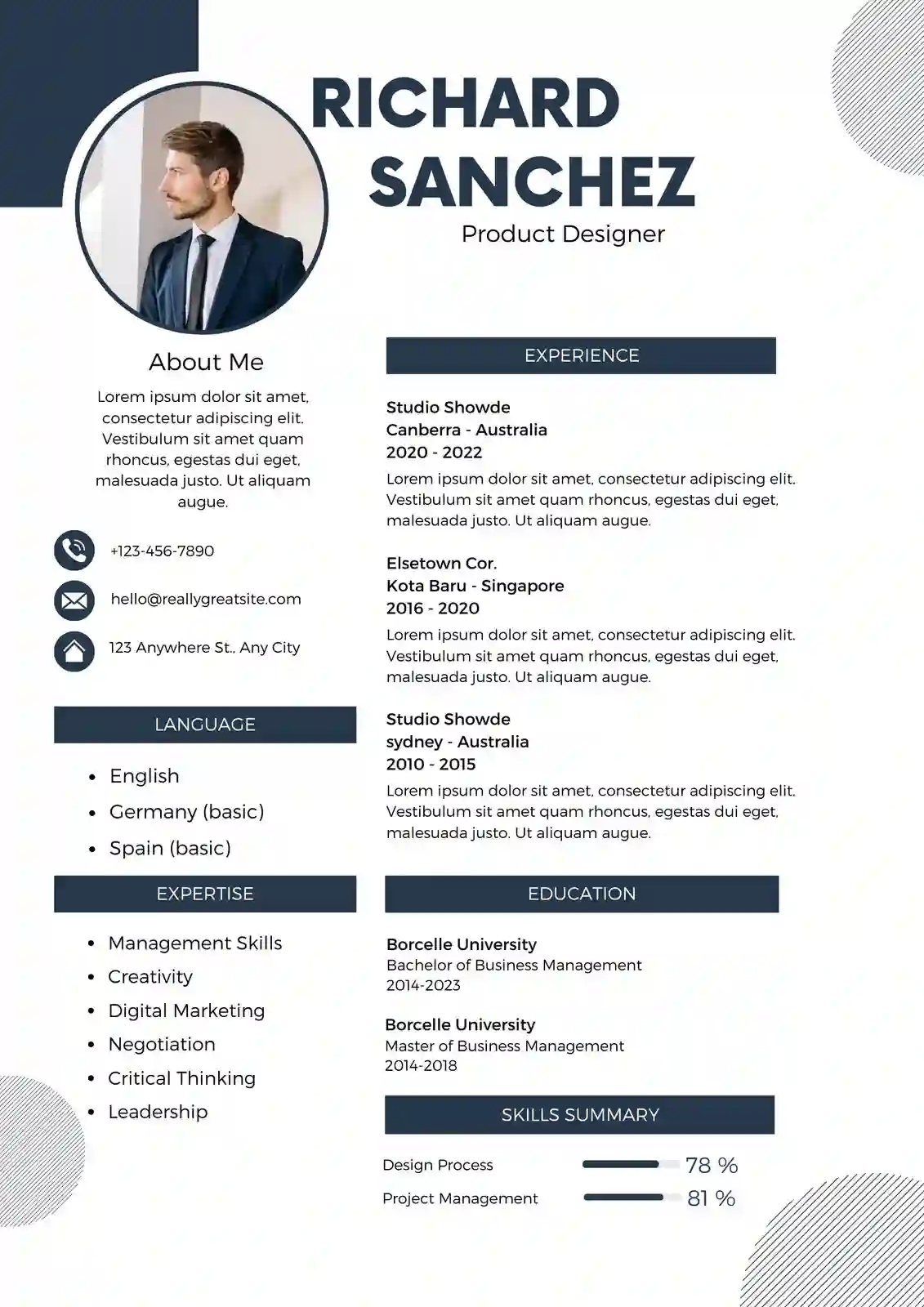 elegant resume example template free