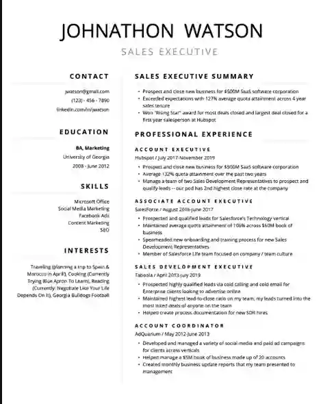 academic resume sample template free