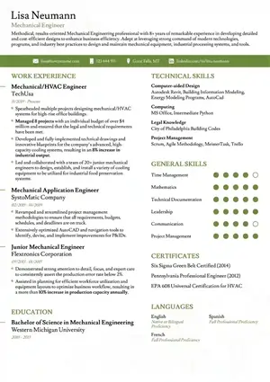 simple ats resume template free