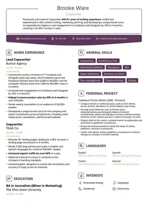 traditional ats resume template free