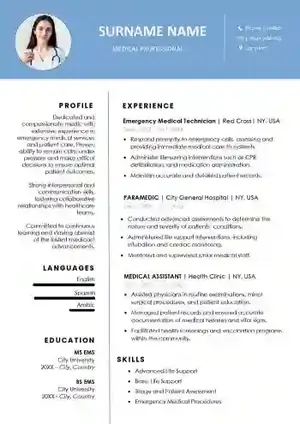 hospital resume template 2 free