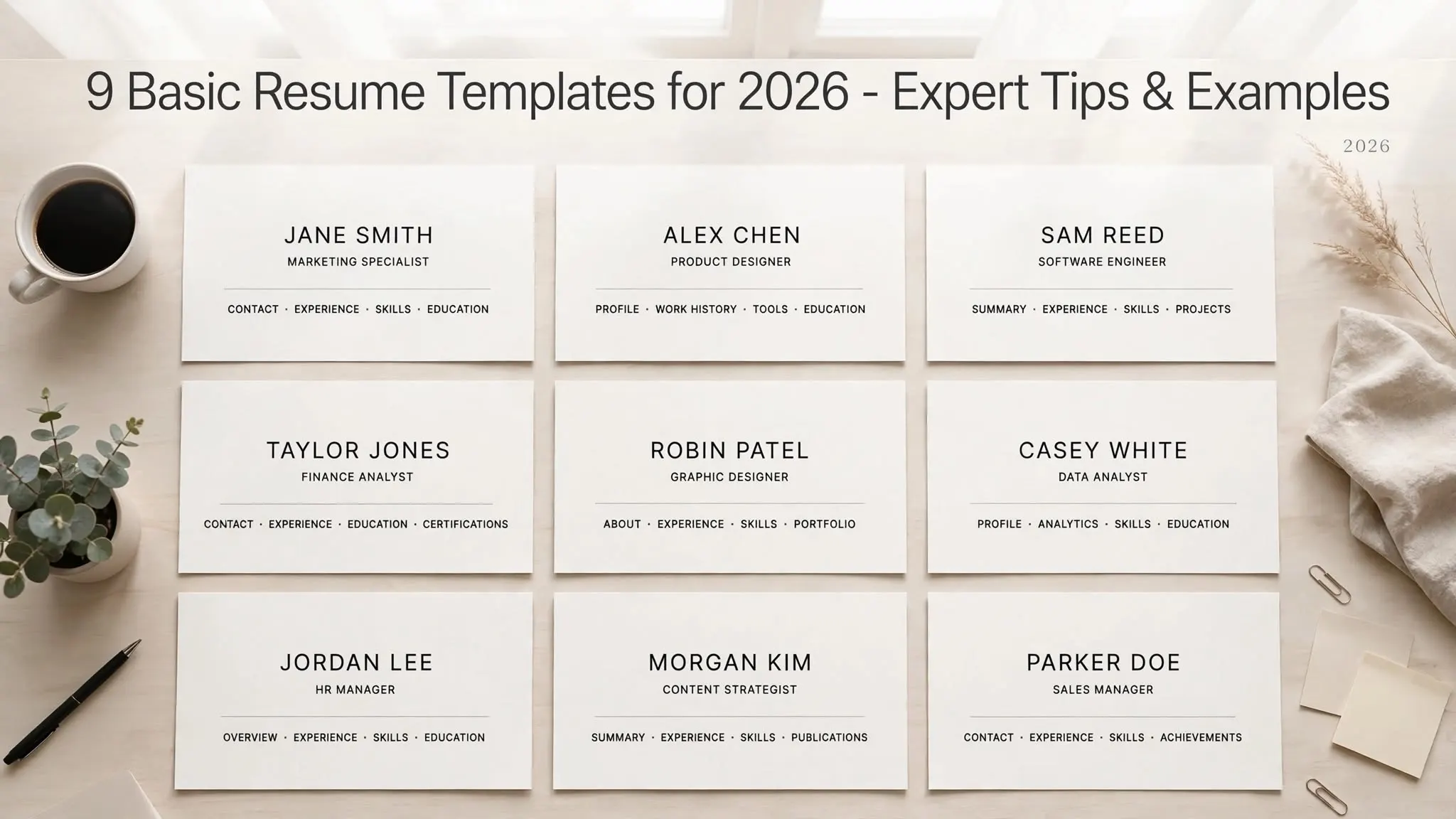 9 Basic Resume Templates for 2026 | Free Download + Expert Tips & Examples
