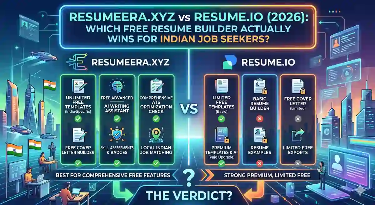 ResumeEra.xyz vs Resume.io (2026): Which Free Resume Builder Actually Wins for Indian Job Seekers?