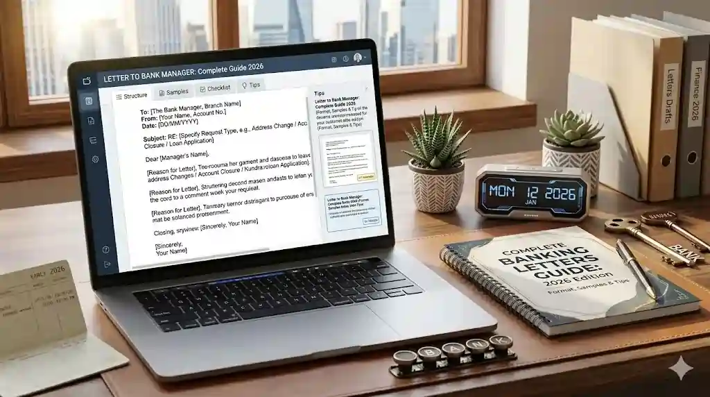Letter to Bank Manager: Complete Guide 2026 (Format, Samples & Tips)