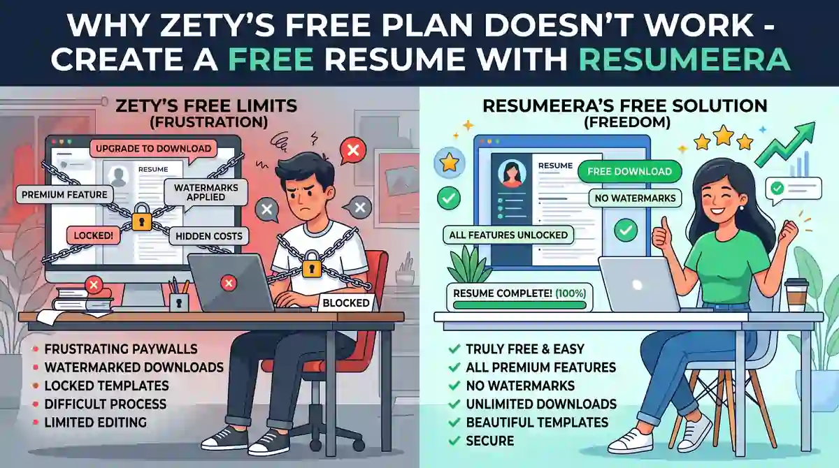 Zety Ka Free Plan Kyun Kaam Nahi Karta — ResumeEra Se Free Resume Banao