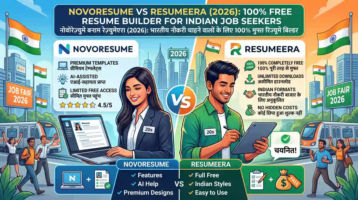 Novoresume vs ResumeEra (2026): 100% Free Resume Builder for Indian Job Seekers