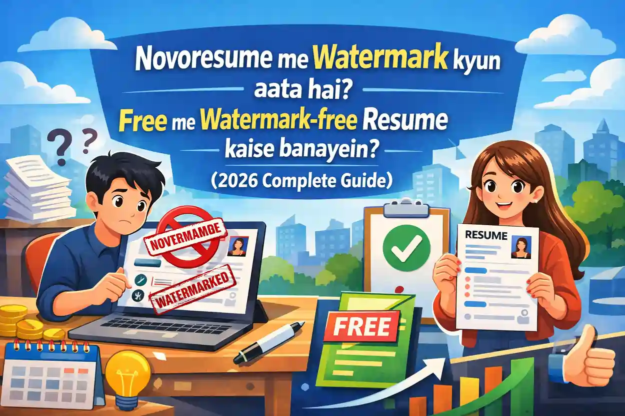 Novoresume me Watermark kyun aata hai? Free me Watermark-free Resume kaise banayein? (2026 Complete Guide)