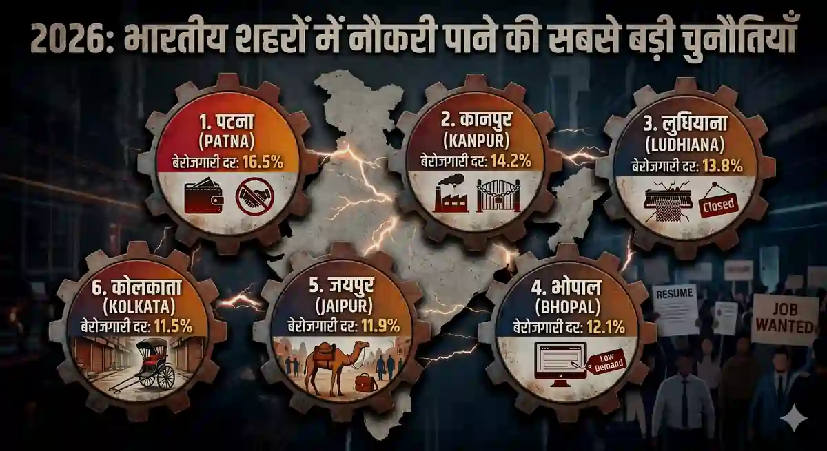 Indian Cities Where It’s Hardest to Find a Job in 2026