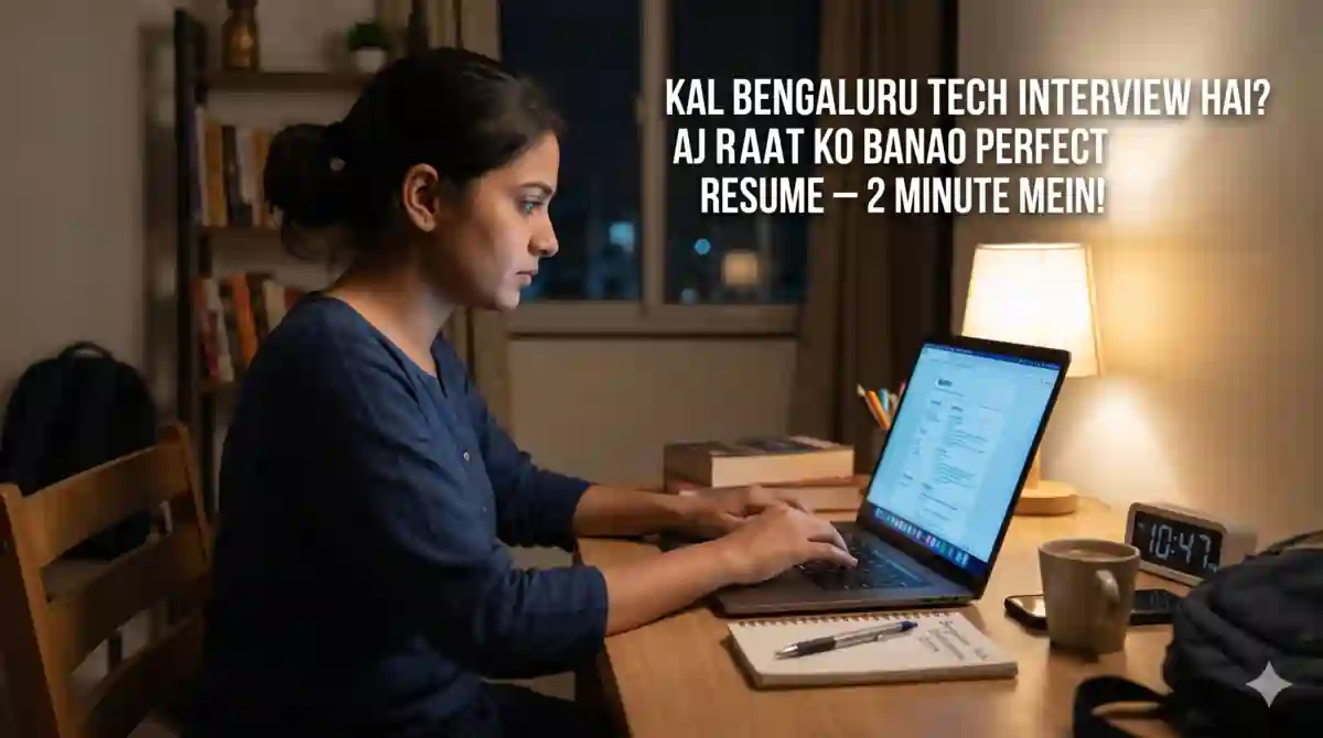 Bengaluru Tech Interview Tomorrow? Make Perfect Resume in 2 Minutes | Free ATS-Friendly Resume Builder 2026