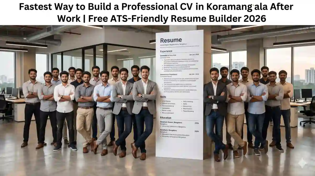 What's the fastest way to build a professional CV in Koramangala after work?