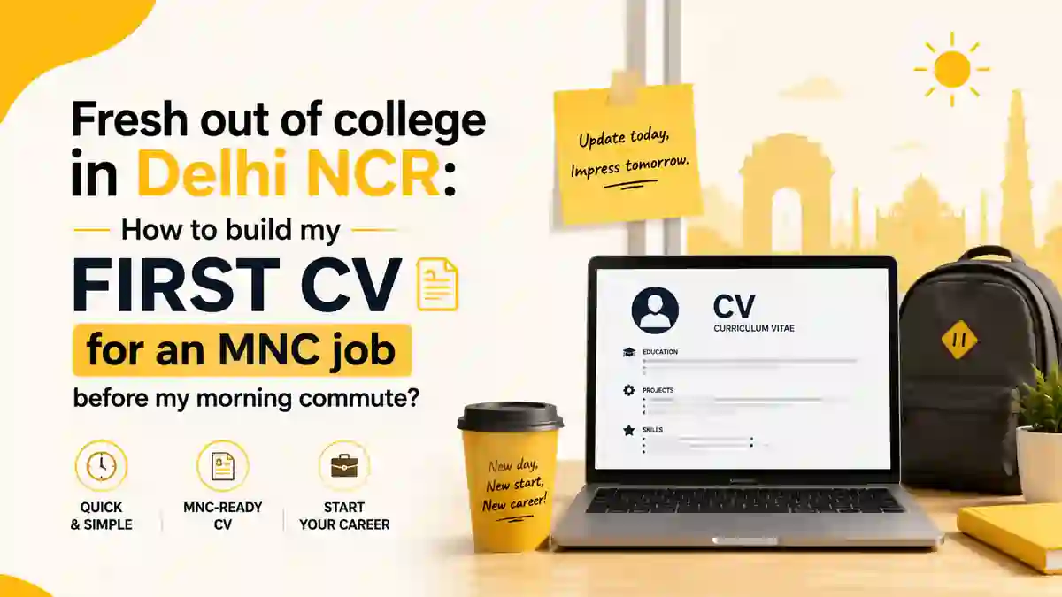 Fresh Out of College in Delhi NCR: How to Build My First CV for an MNC Job Before My Morning Commute?