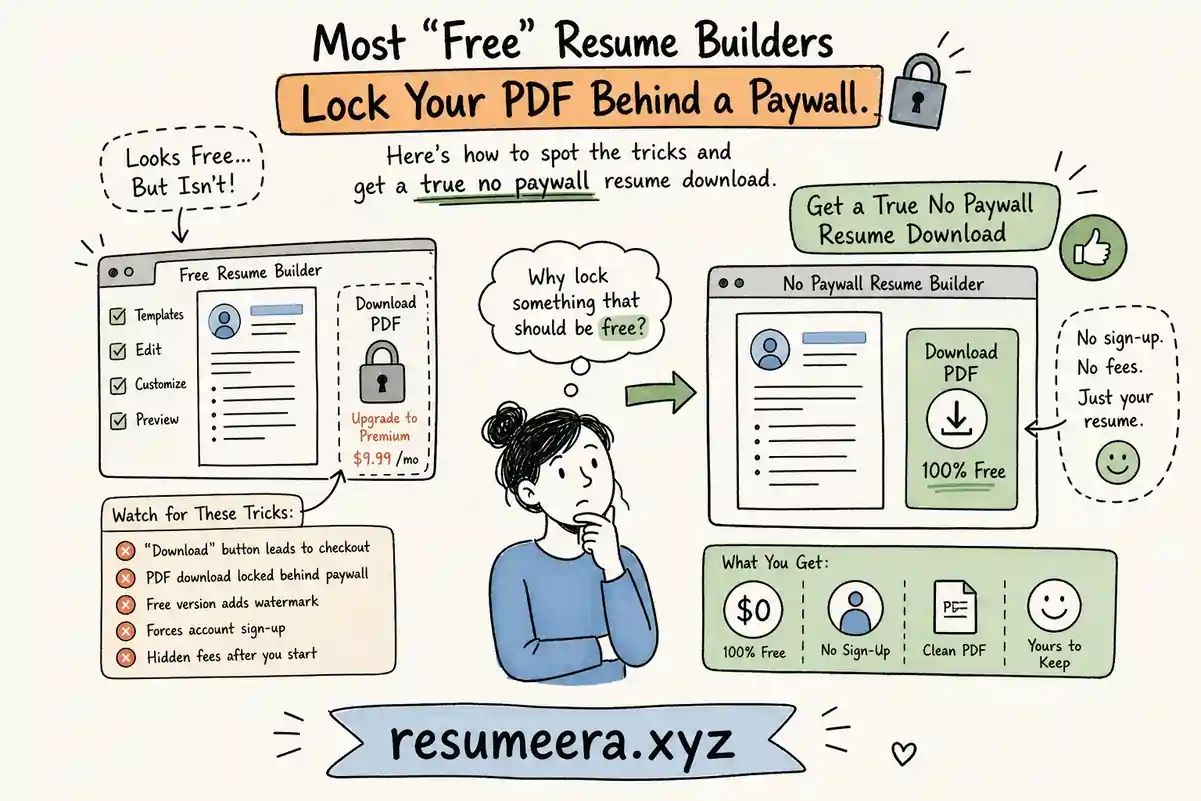 No Paywall Resume Download: The Truth About "Free" Builders