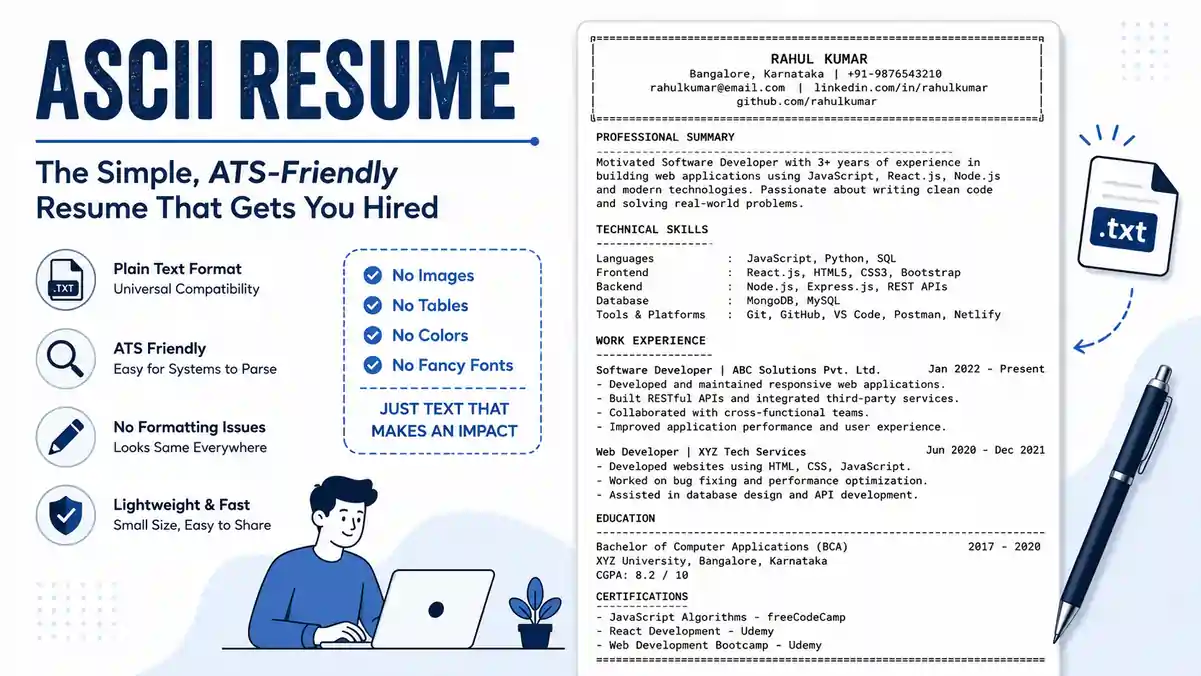 How to Create a Plain Text Resume thats a clean format (+ Template)