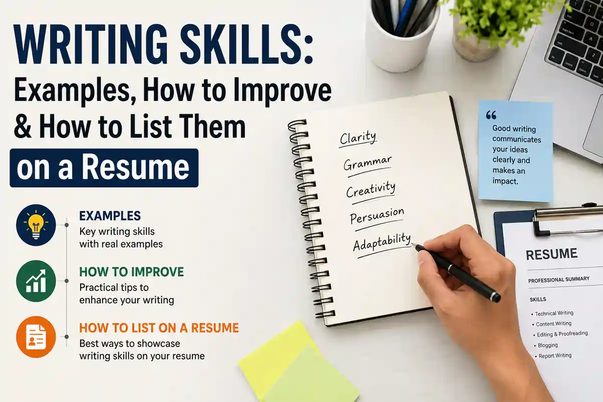 Writing Skills: Examples, How to Improve & How to List Them on a Resume (2026 Complete Guide)