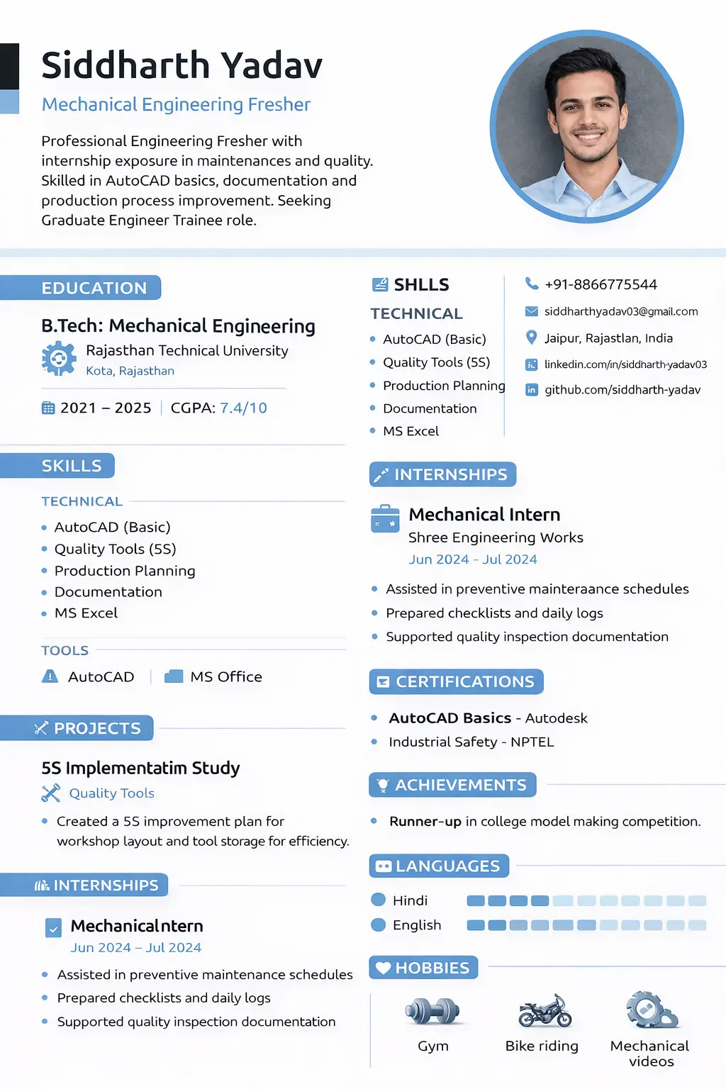 sidhart-yadav-teenager-resume-format