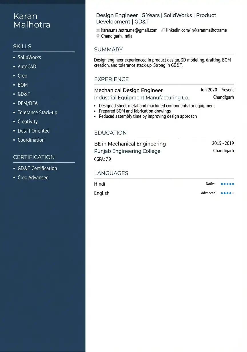 karan-malhotra-machinical-engineer-resume-format