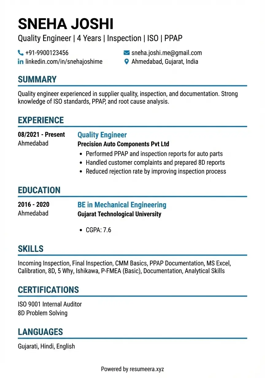 Sneha-joshi-machinical-engineer-resume-format