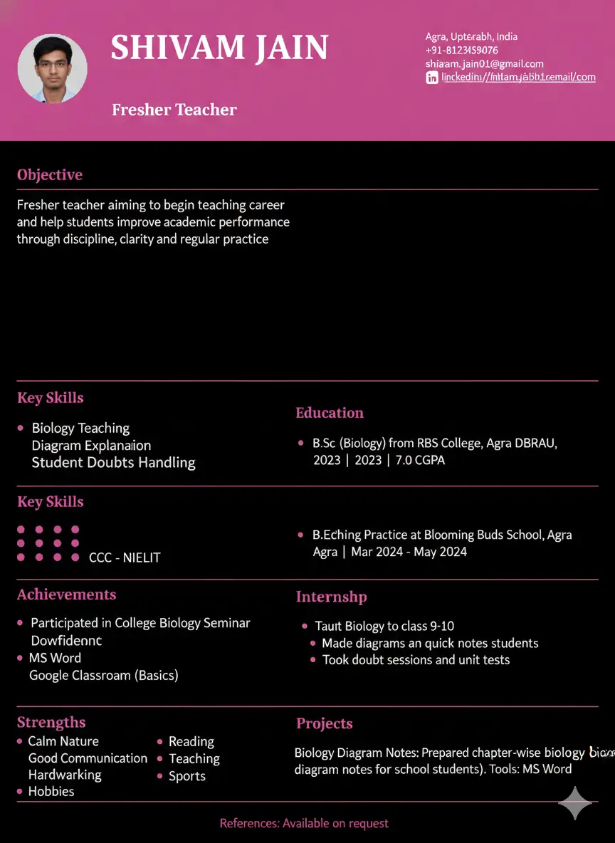 shivams-jain-fresher-resume-teacher