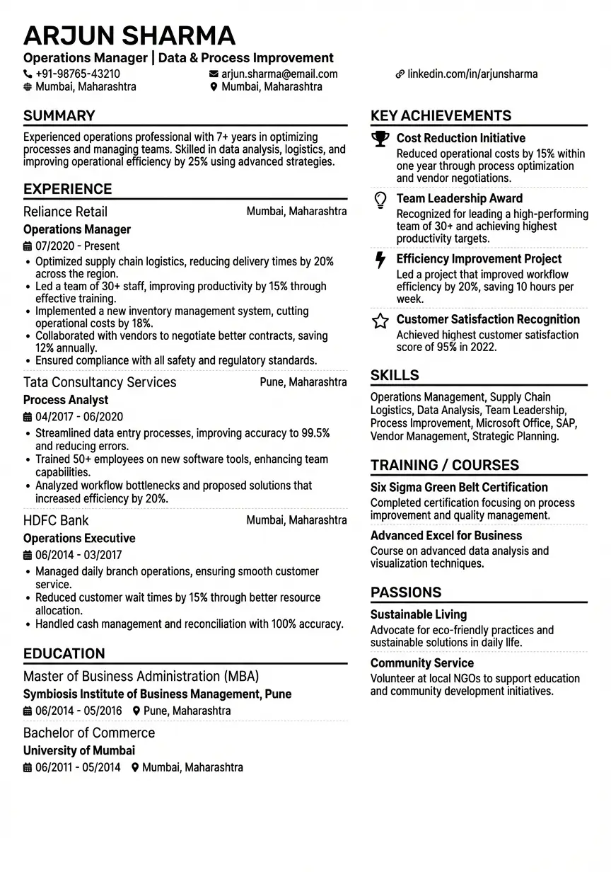 Arun-sharma-data-and-process-manager-resume-format