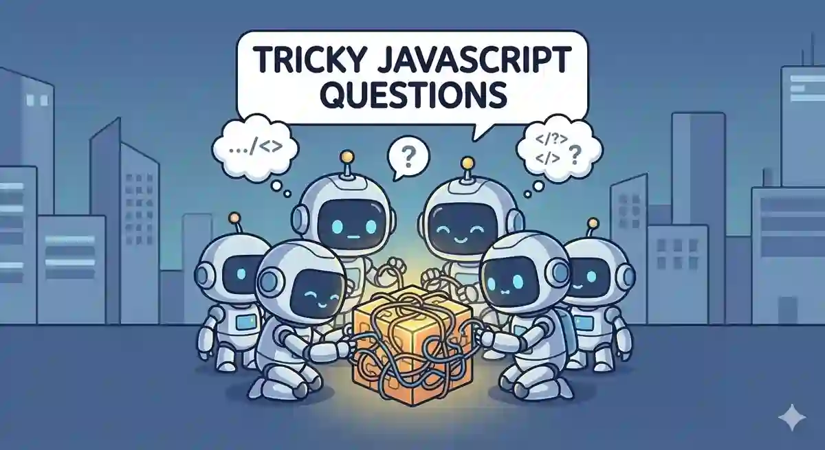 tricky JavaScript प्रश्न (2026) – 40+ इंटरव्यू प्रश्न उत्तर और कोड उदाहरण के साथ