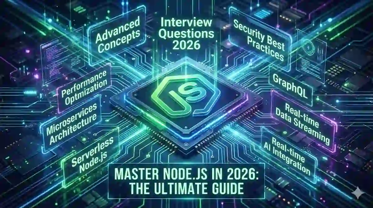 Node JS Questions-interview-2026: 60+ Questions & Answers for Freshers & Experienced