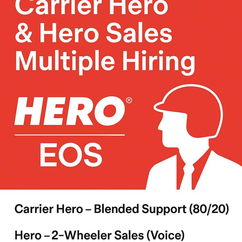 Hero Carrier Blended Process Executive – job in noida