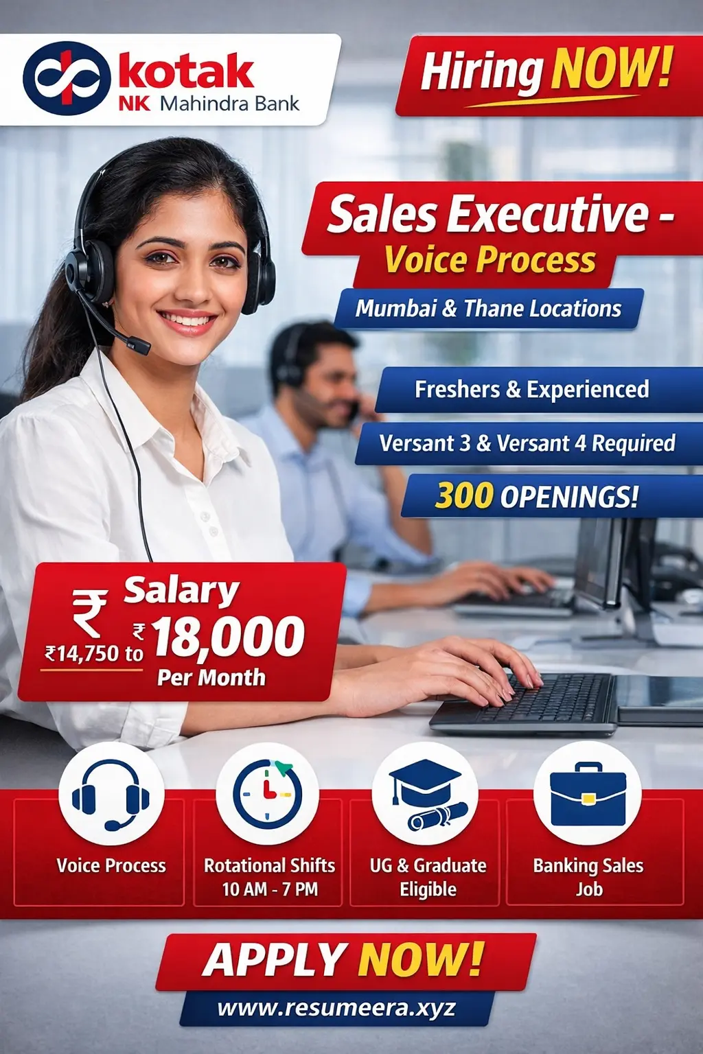 Customer Relationship Executive / Sales Executive (Banking Process)/ Mumbai Thane Job