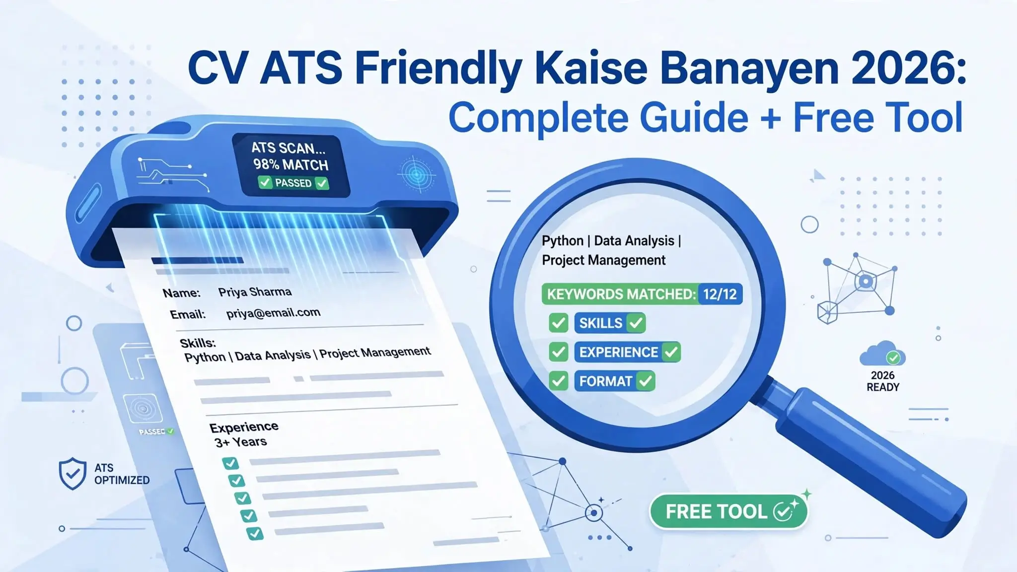 CV ATS Friendly Kaise Banayen 2026: Complete Guide + Free Tool